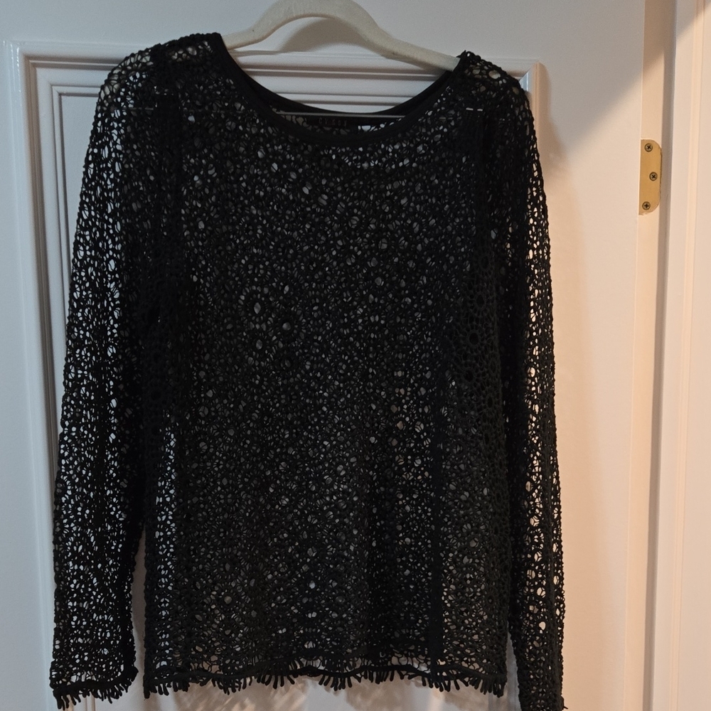 Elegant Black Lace Top